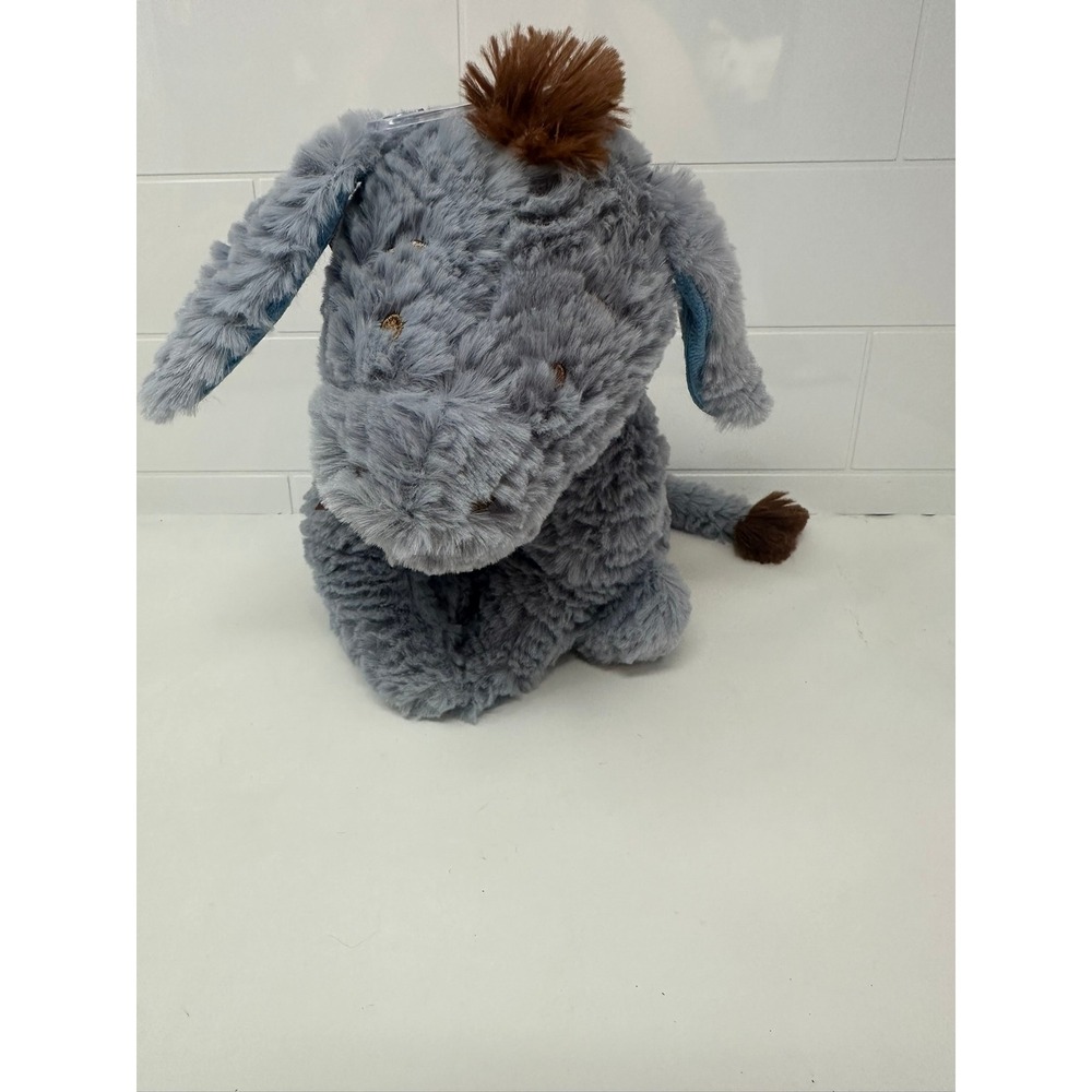 Disney Winnie the Pooh Eeyore Plush Blue Grey Textured Fur Stuffed Animal 9"
